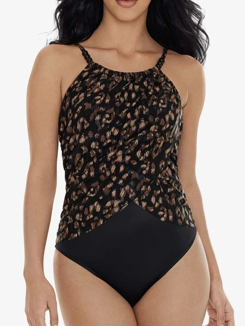 Magic Suit Leopard Swim Suit Size 10 NWT